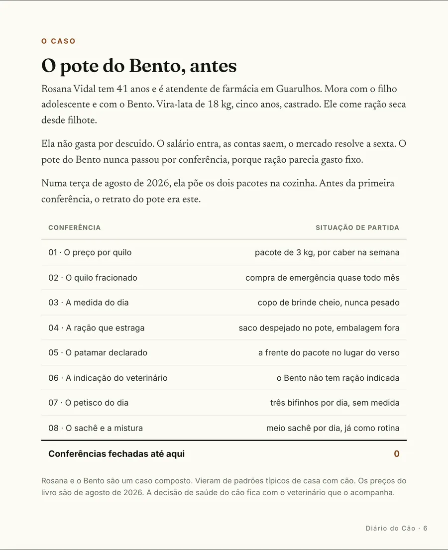 Página real do guia: O caso